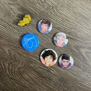 Lot of One Direction 1D Pins Buttons Harry Styles Louis Tomlinson Niall horan